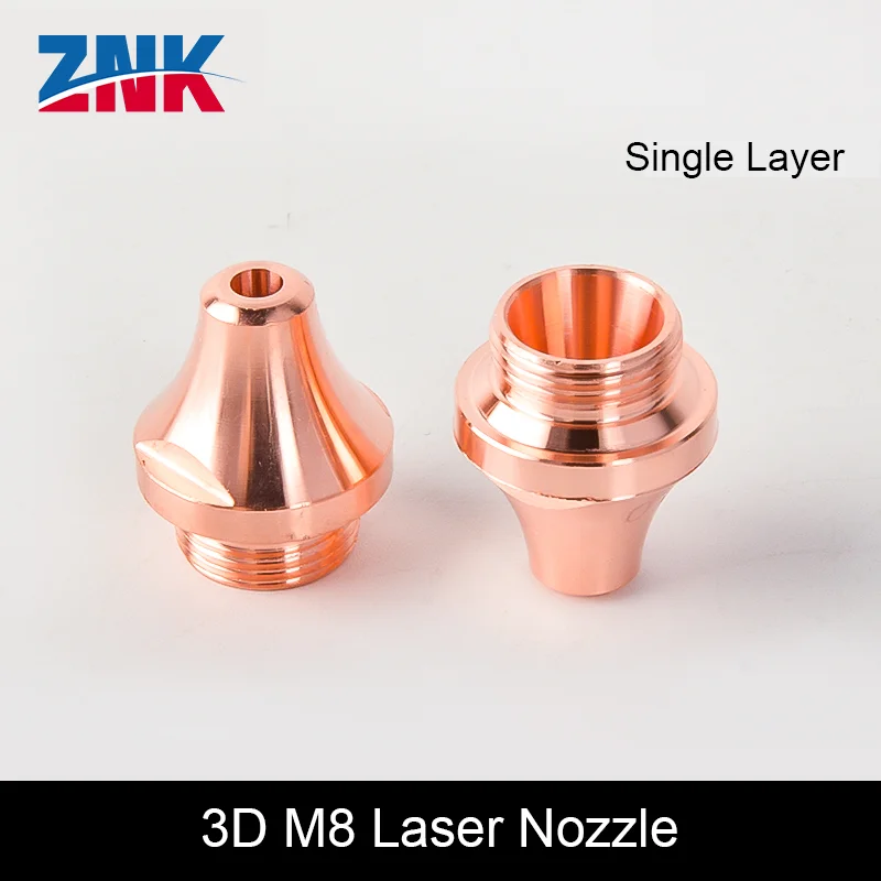 ZNK 10 buah 3D Laser Cutting Nozzle Single Single & Double Layer Caliber 0.5 - 5.0 3D untuk Raytools Fiber Laser Cut mesin