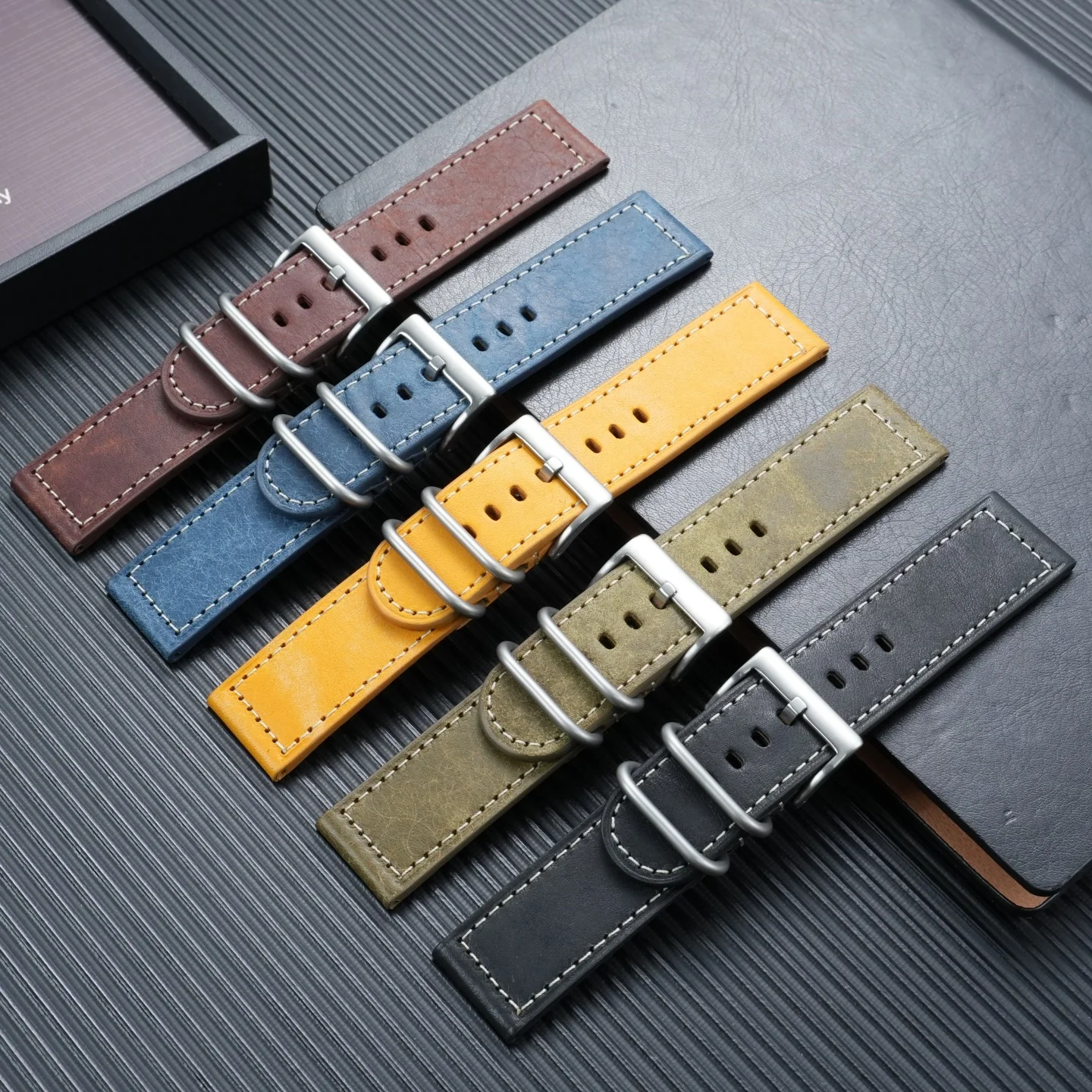 For Diesel DZ4471 DZ7321 DZ4518 DZ4418 DZ7378, 22mm 24mm Vintage Cowhide Leather Watch Strap, Men's Replacement Band
