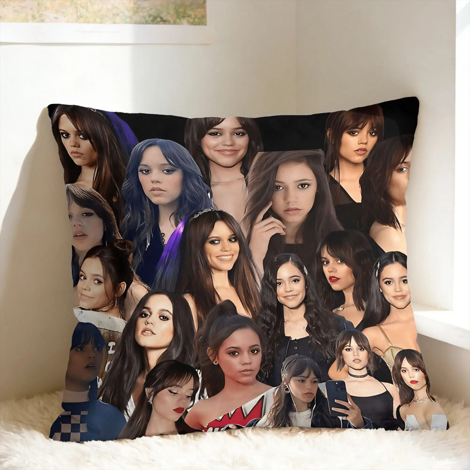J-Jenna O-Ortega Pillow Case  Retro Trendy Pillow Cover Soft Pillowcases For Sofa Home Decoration