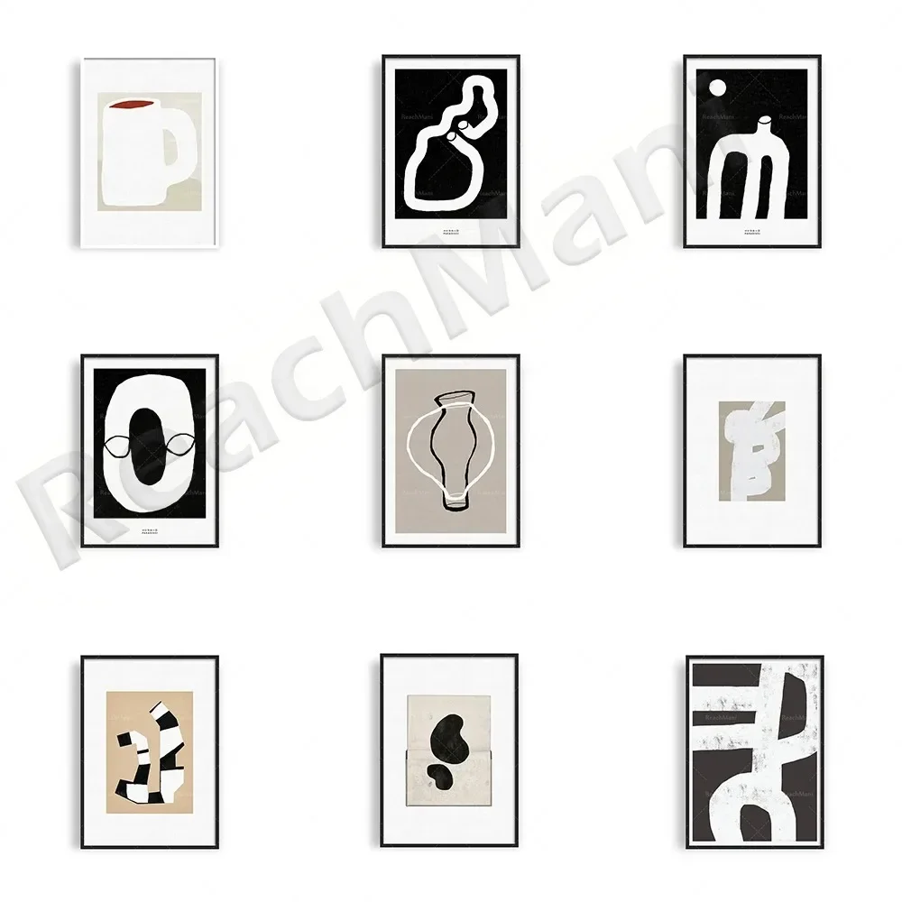 Abstract Line Pottery Printing Art Modern Gallery Wall Arts Canvas Painting Posters Prints for Living Room Decor