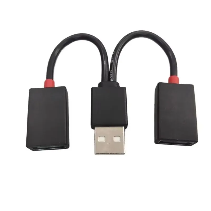 For Mobile Phones, Tablets, and Extended Multi Interface Hubs Car Mounted 1 To 2 USB Branching Multi-functional Adapter