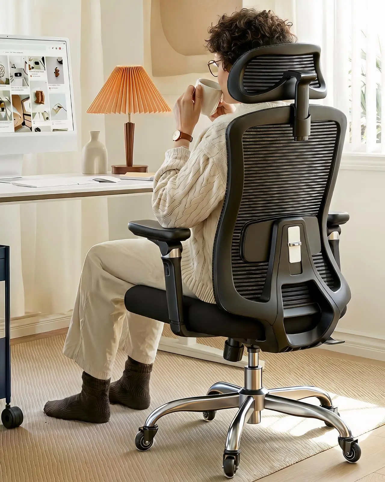 Hot SaleErgonomic Office Chair With 6D Armrests And Adjustable Seat Depth