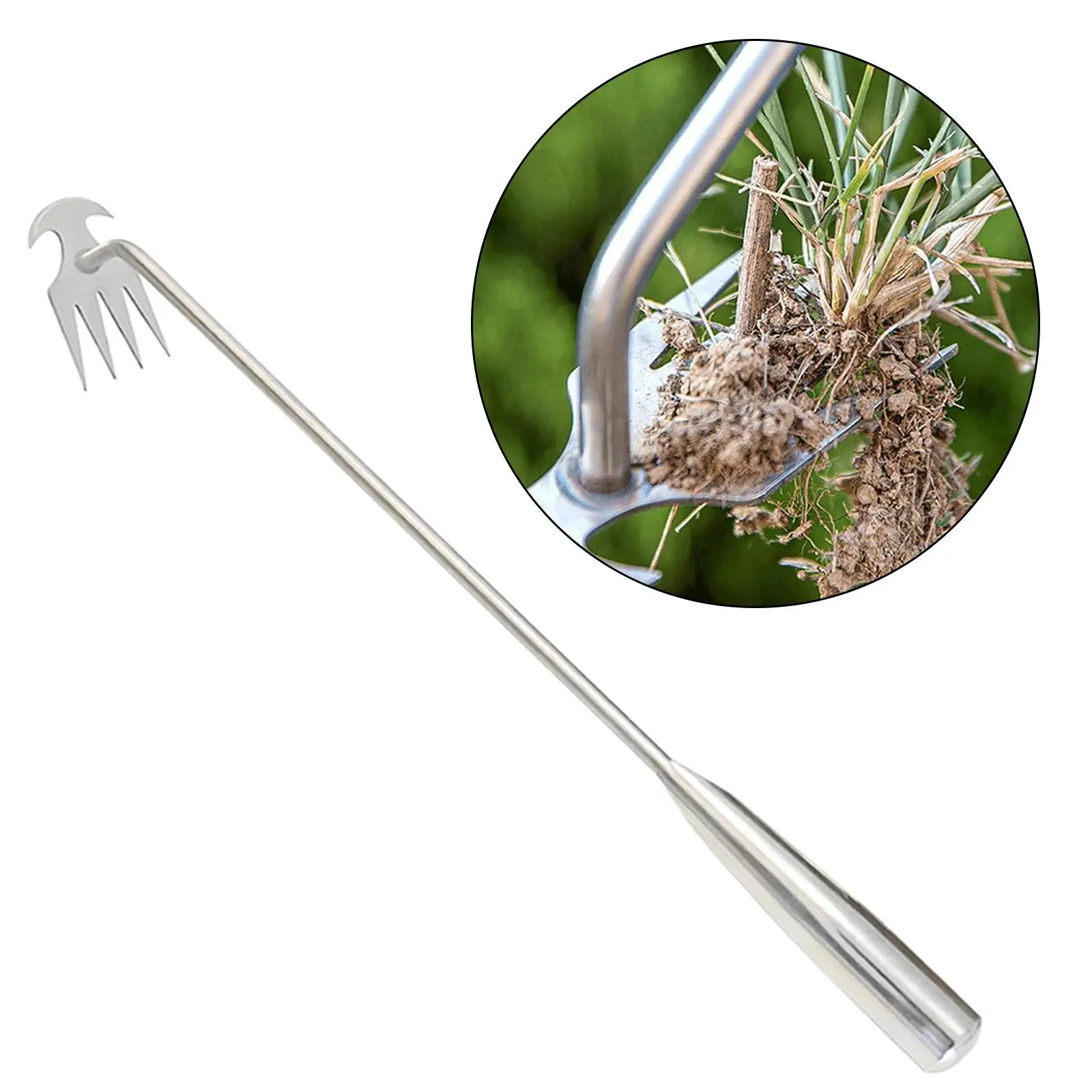 

Ручной 4-х когтевой портативный инструмент для удаления сорняков с длинной эргономичной ручкой, инструмент для прополки сада, прополки овощей, садоводства, фермы