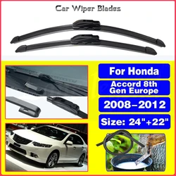 Car Wiper Front Wiper Blades For Honda Accord 8th Gen Europe Model 2008 - 2012 Windshield Windscreen Window Brushes 24