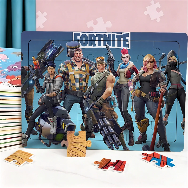 Cartoon Fortnites Puzzle 25 Pieces for Adults Educational Toys Gift Ideal for Living Room Bedroom Home Desk Decor Art Deco Style view 6