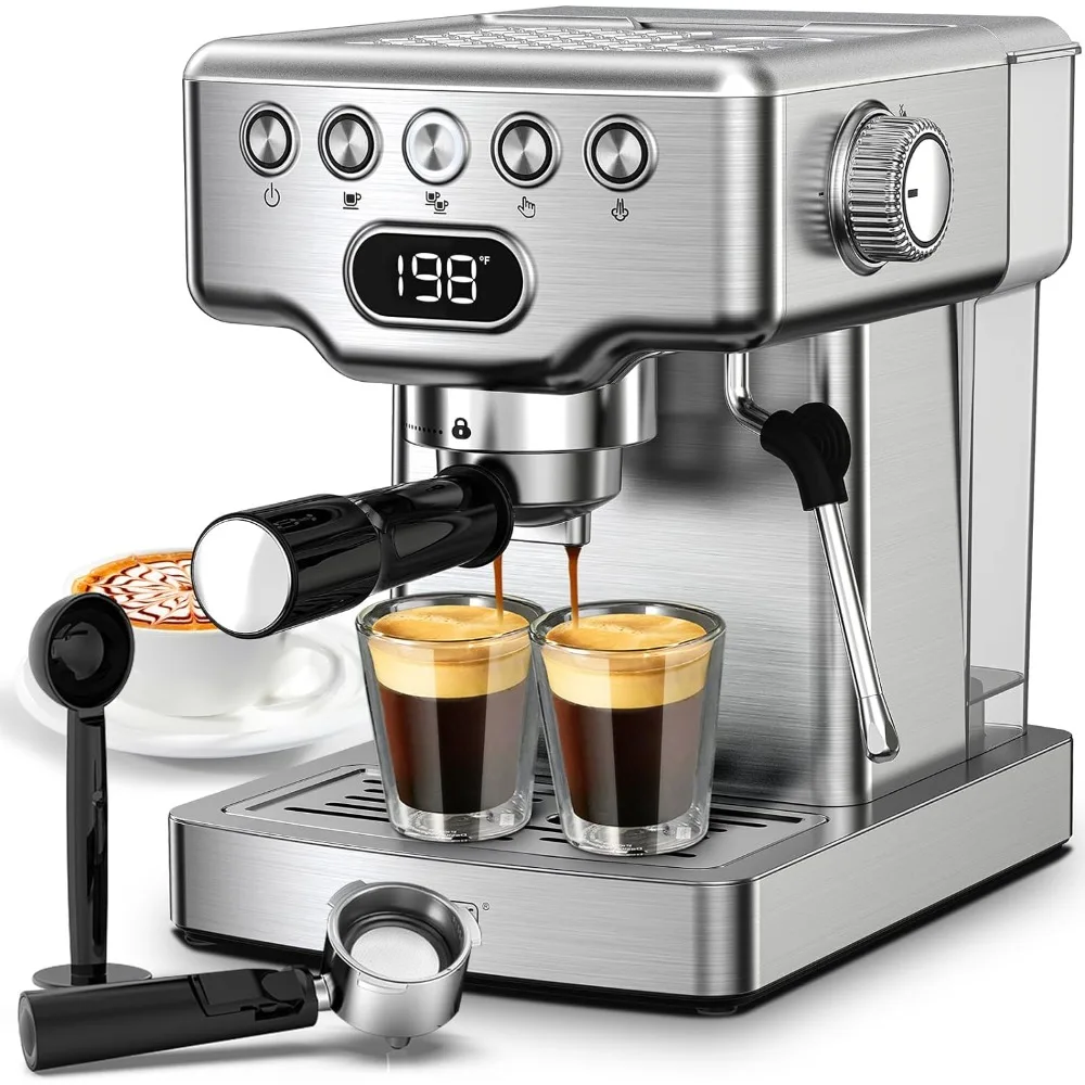 

COFFE Maker, 20 Bar Espresso with Milk Frother Steam Wand, Compact Coffee Machine with for Cappuccino,Latte, Espresso Maker