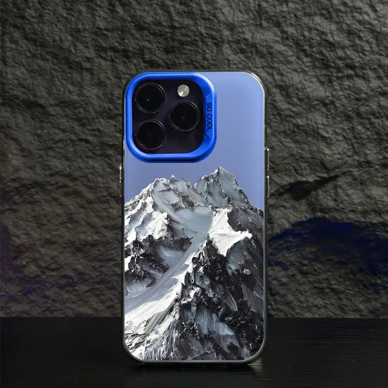 Beautiful Snow Mountain Phone Case For iPhone 16 15 14 13 12 11 Pro Max 78Plus XR XS MAX MINI Y2K Soft Girl Anti Fall Back Cover