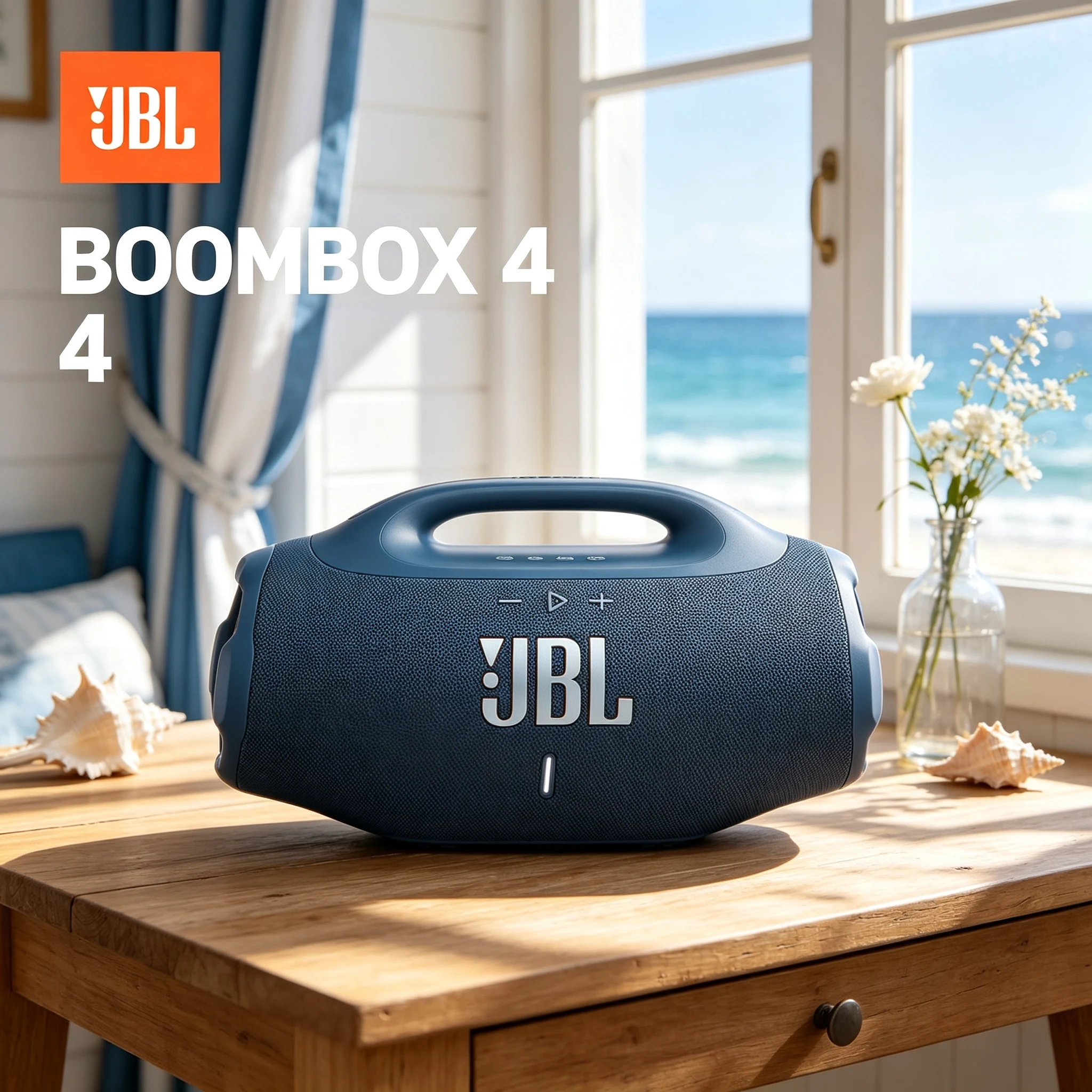 JBL Boombox 4 Outdoor Wireless Speaker Auracast Pairing Dual Bass Modes IP68 Waterproof For Camping Trip Party Leisure