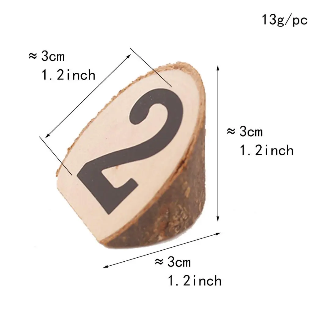 10 قطع من حامل السجل الخشبي المستدير لحامل بطاقات الصور مع مشبك للآباء #6