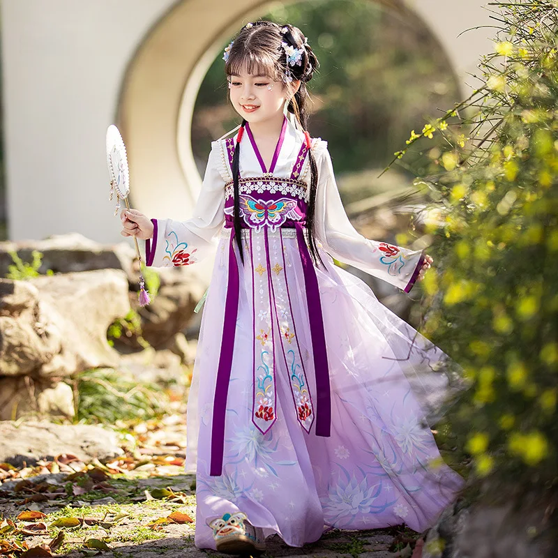 Hanfu Han Element Ancient Chinese Style Ming Dynasty Improvement Traditional Clothing Girls Asian Dress Girl Gules Coat Skirt