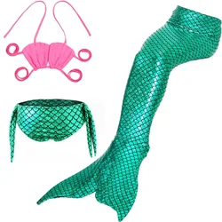 Hot Sale Halloween Mermaid Cosplay Mermaid Tail Sequins Fish Scale Swimsuit Costumes for Girl Dress Up Outfits