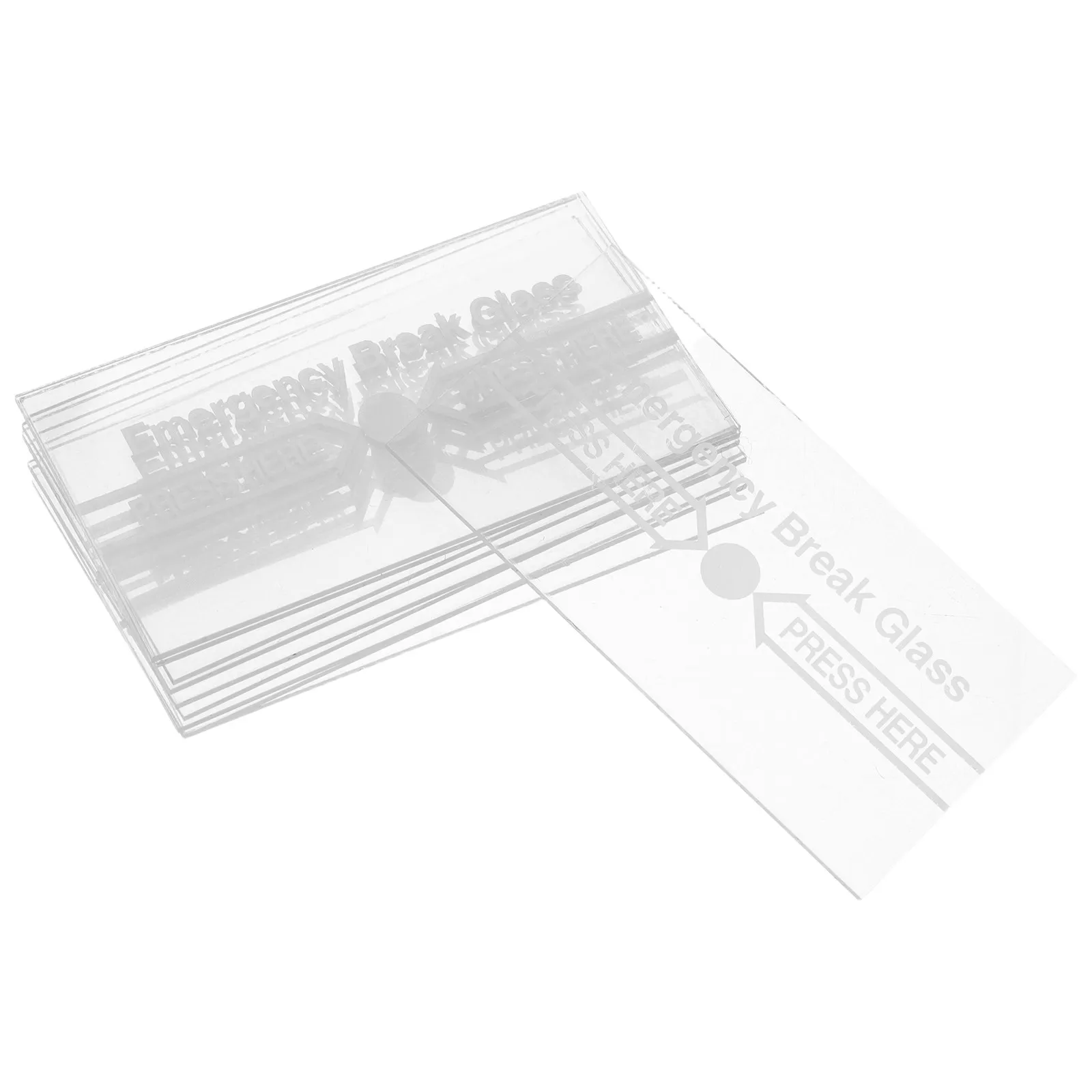 10Pcs Fire Alarm Glass Replacement Pieces High Temperature Resistant Waterproof for Manual Call Point Emergency Activation