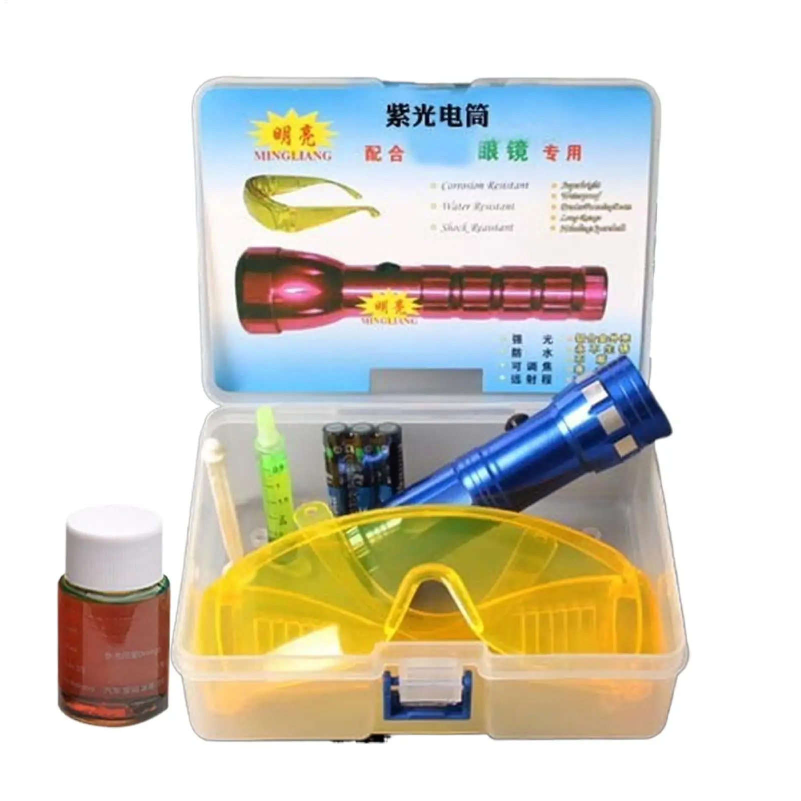 Car AC Leak Detector Kit Refrigerant Leakage Detection Flashlight High-Efficiency Leakage Tester Light Professional Tool