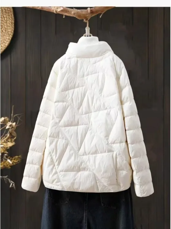 شتاء جديد خفيف رقيق ort المرأة أسفل Jaet الكورية Faion فضفاض دافئ Du أسفل معطف ريترو Sle ألياف البوليستر الدفء