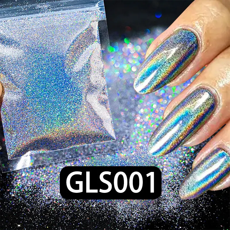 ผงกลิตเตอร์เล็บโฮโลแกรมเลเซอร์สีรุ้ง 0.2 มม. ผงกลิตเตอร์เล็บวิบวับ 10 กรัม ผงกลิตเตอร์ระยิบระยับ สำหรับตกแต่งเล็บ DIY