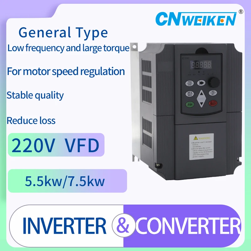 Imagem -05 - Controlador de Velocidade de Frequência Vfd Acionamento do Motor Inversor Monofásico Trifásico Variável 2.2kw 10a 220v ca