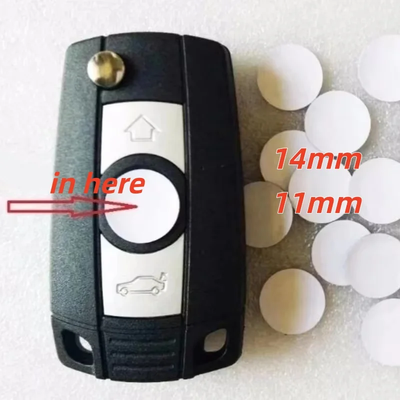20pcs/50pcs/100pcs 3D Metal High-Quality 11mm 14mm For All Car Key Logo Stickers Car Smart Control Key Badge Styling Accessories