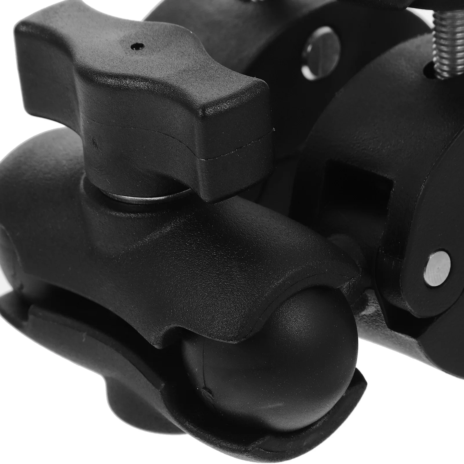 

Dual Clamp Motorcycle Camera Mount Holder 360° Ball Head Sturdy Compact Lightweight Universal Bracket Accessory Clamp For Small