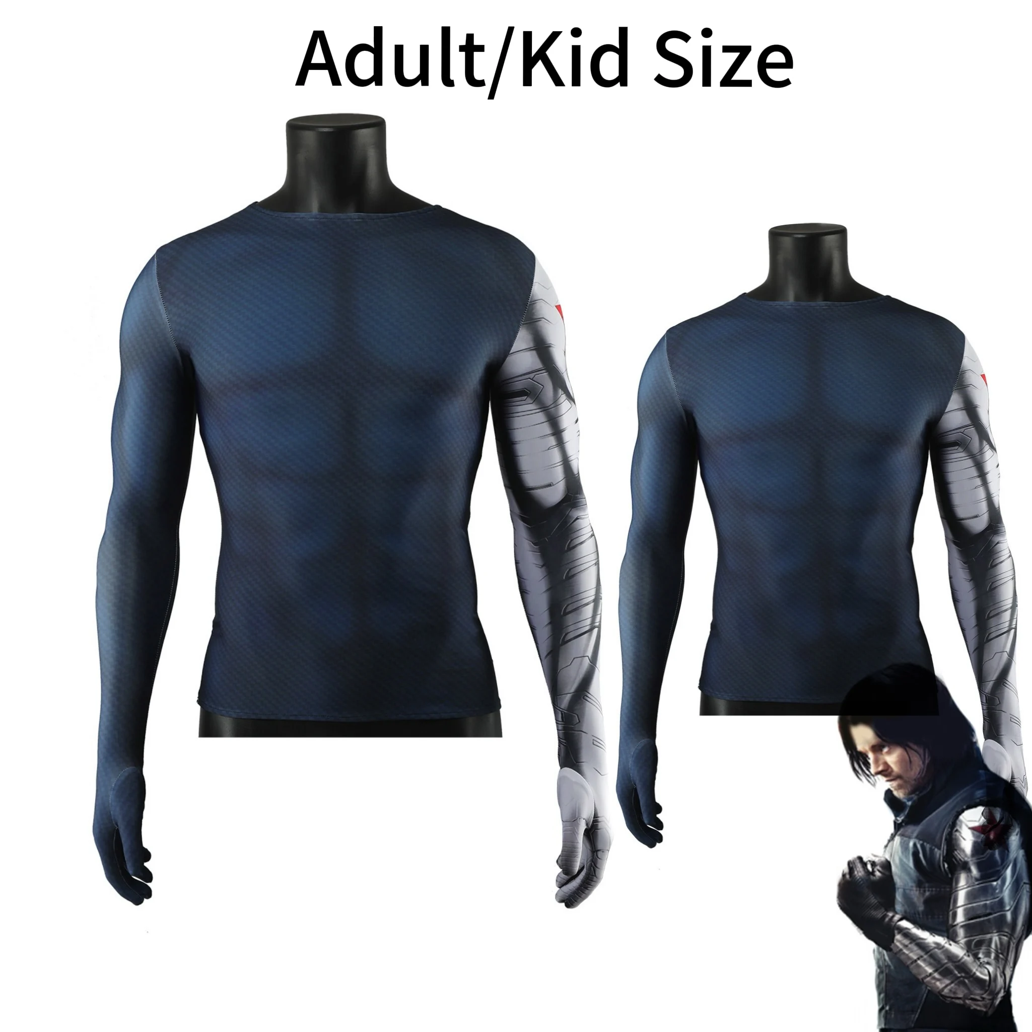 Winter Soldier Cosplay Costume Shirt James Buchanan Bucky Barnes Disfraz  Bodysuit Halloween Carnival Party Clothing