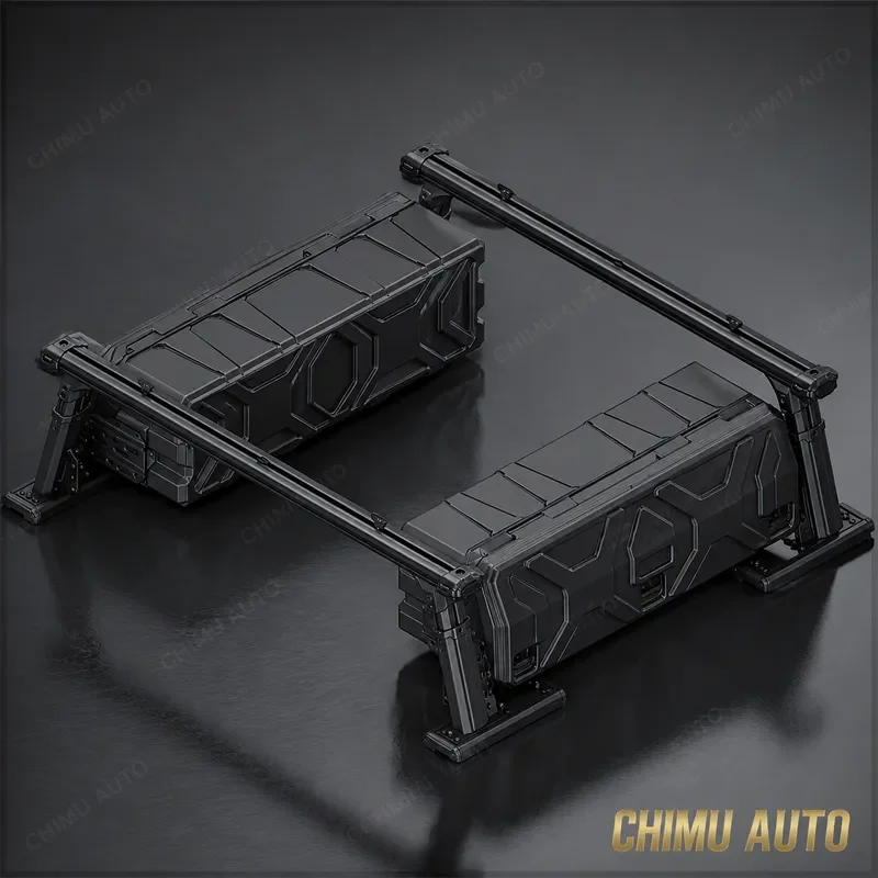 【CHIMU AUTO】130L Large Storage Box Roll Bar for Toyota Hilux Revo 4X4 Pickup Truck Cargo Carrier Bed Rack Accessories