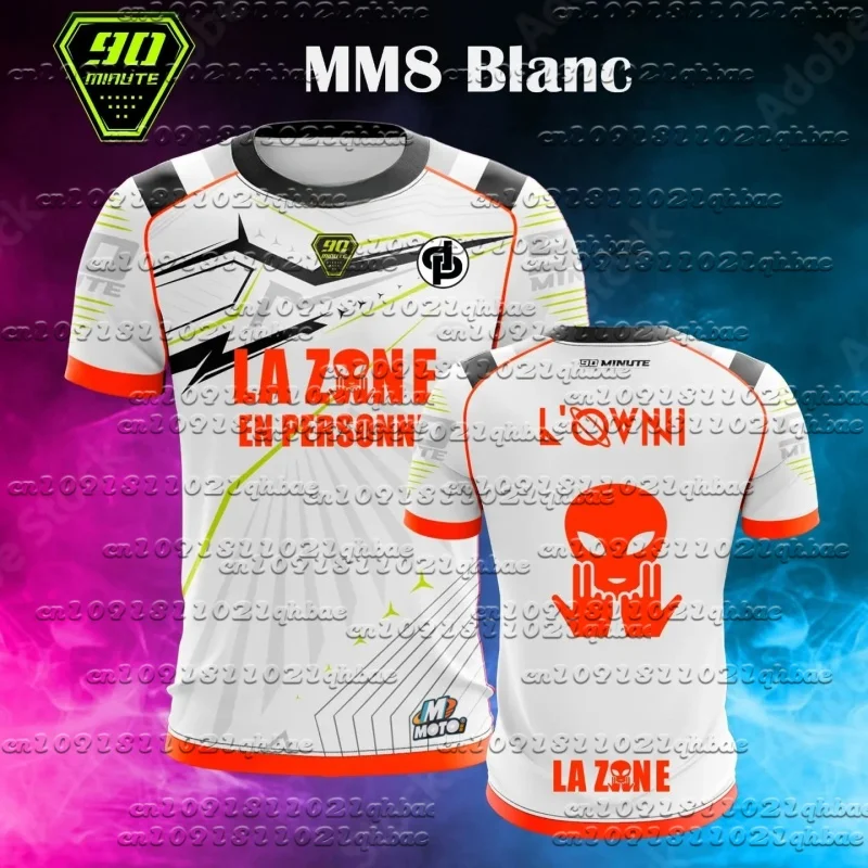 New Mm8-90 Minutes Fashionable Motorcycle Short Sleeved Cycling Round Neck Casual T-Shirt Quick Drying Breathable Large Size image 3