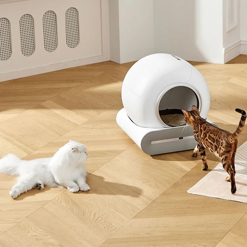 APP Control Automatic Cat Litter Box Large Space for Cats Drawer Type Cat Toilet Anti-Splashing Easy to Clean