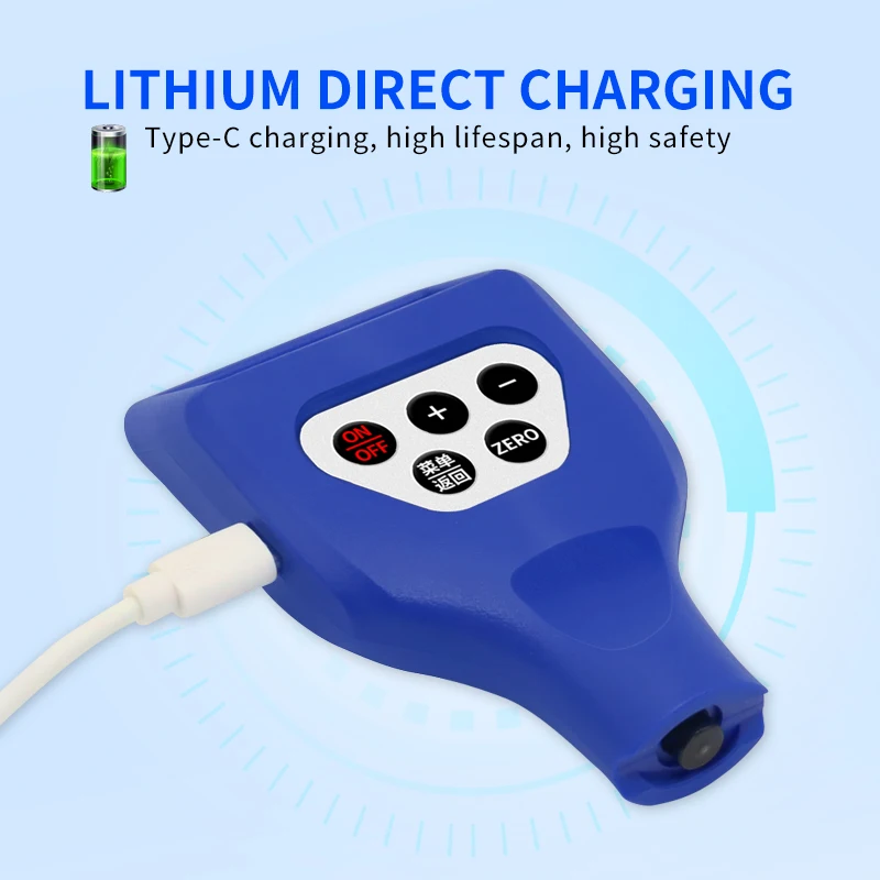 DONGRU DR-A5 المحمولة طلاء الطلاء قياس سمك متر فاحص السيارات لقياس أضرار السيارة قابلة للشحن