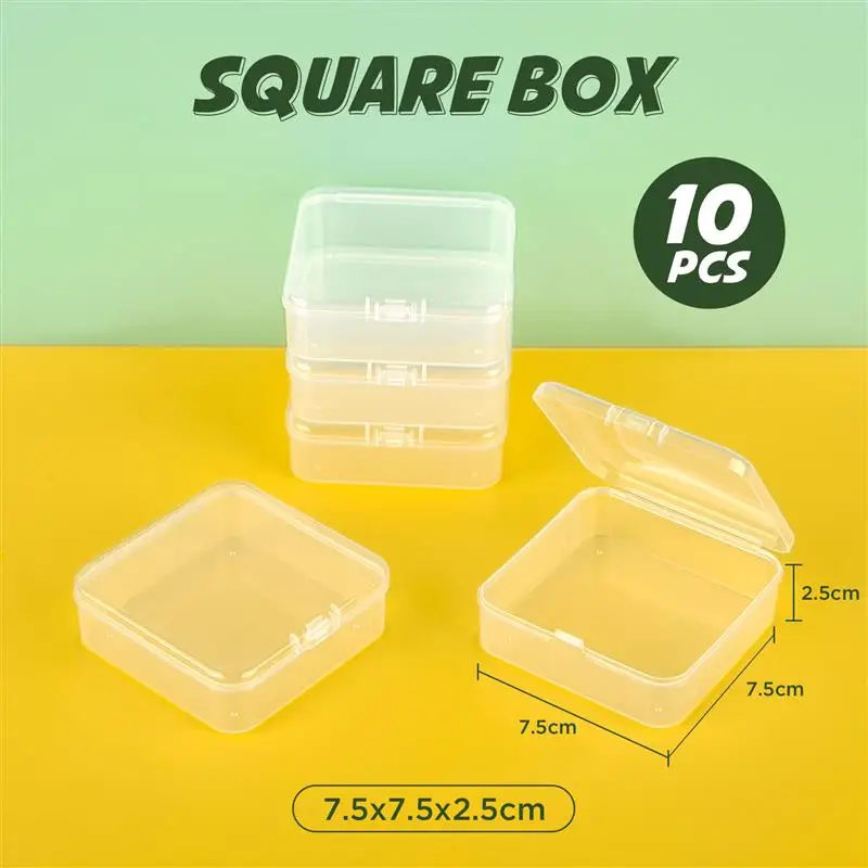 10 cajas de almacenamiento pequeñas, cajas rectangulares, cajas de embalaje para horquillas, cajas de almacenamiento de joyas, cajas de almacenamiento de joyas a prueba de polvo