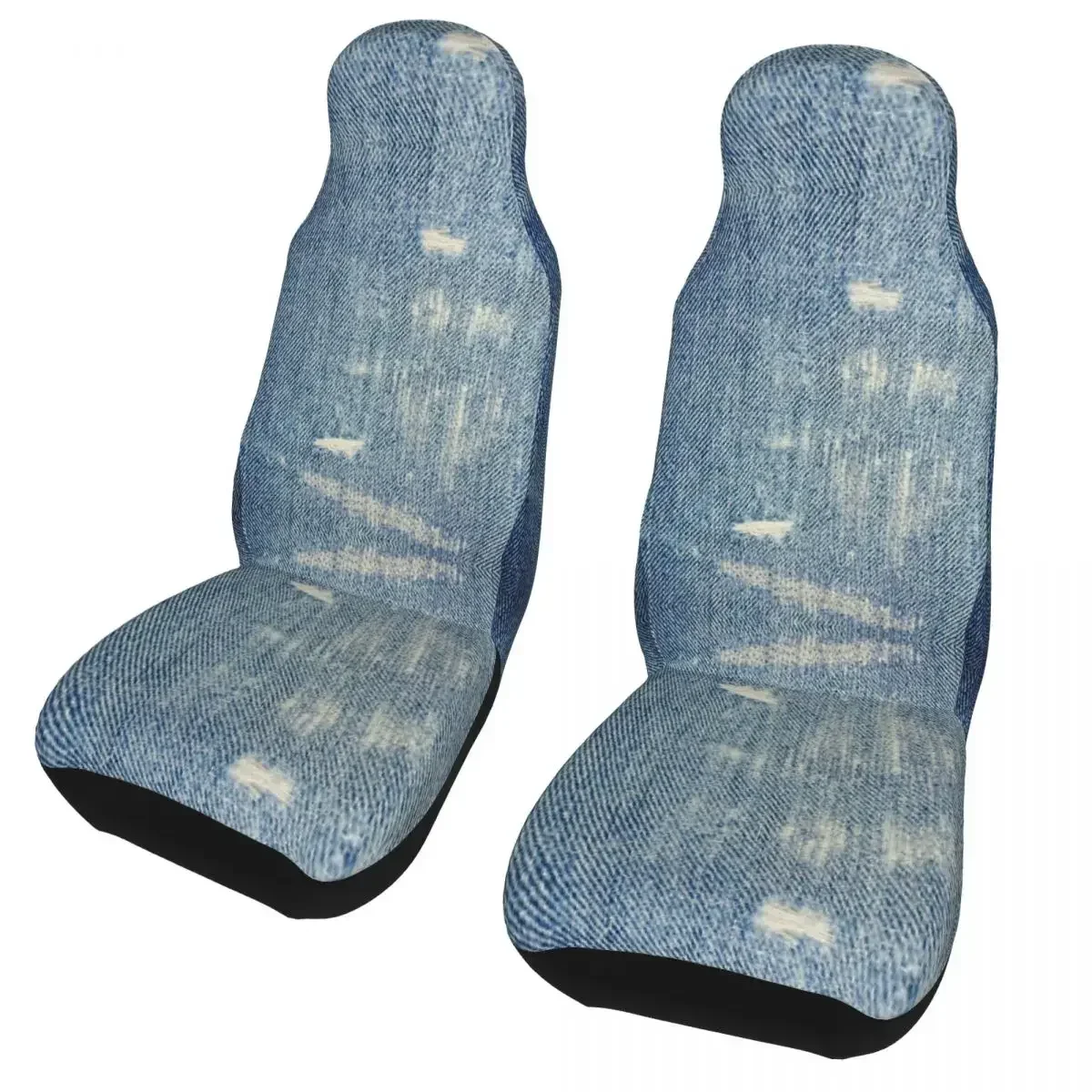 

Denim Jeans Universal Car Seat Cover Off-Road Travel Pattern Seat Covers Polyester Fishing