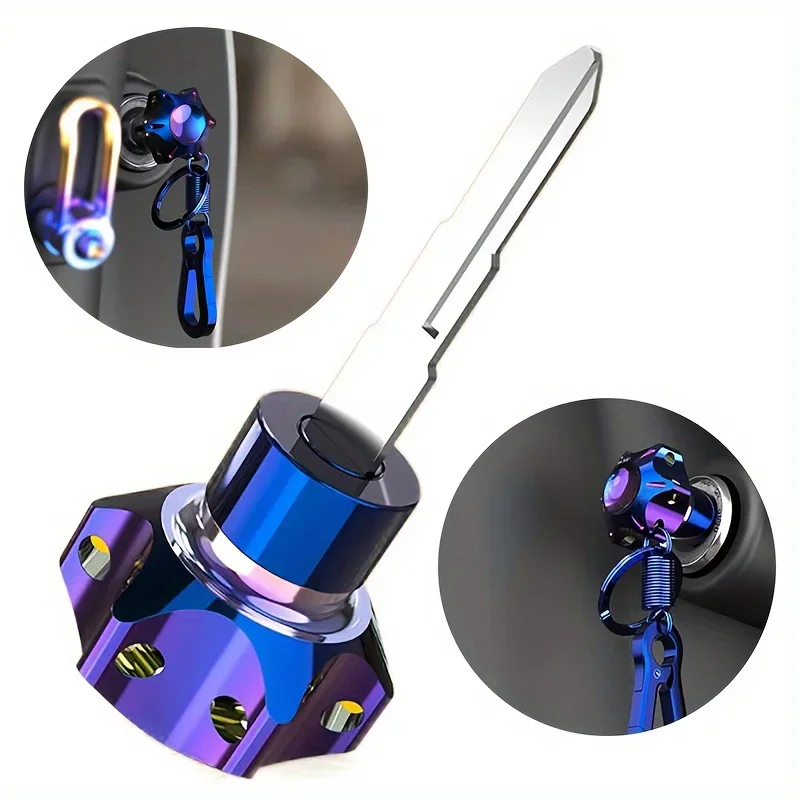 

Титановый чехол для ключа мотоцикла — алюминиевый сплав, синий и черный дизайн, аксессуар для внедорожного велосипеда для легкого крепления