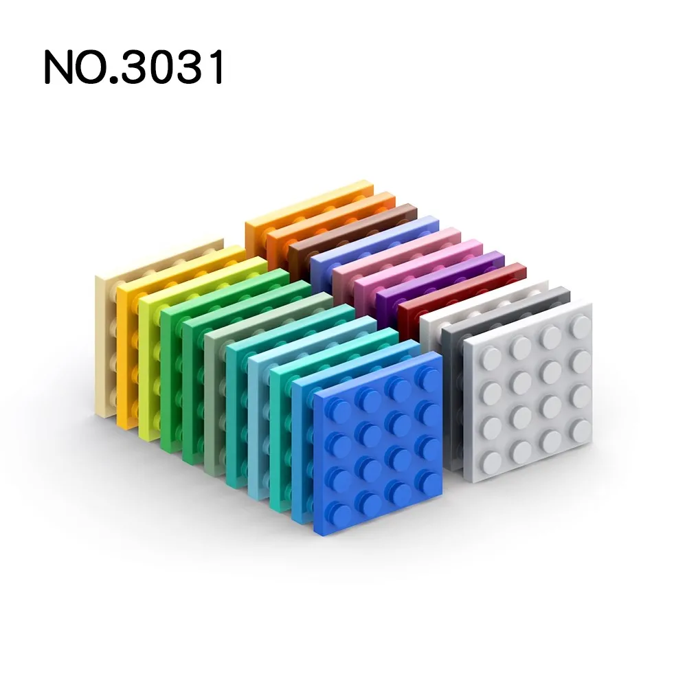 20Pcs MOC Parts 3031 Plate 4 x 4 Compatible Bricks DIY Assmble Building Blocks Particle Kids Puzzle Brain Toy Birthday Gift