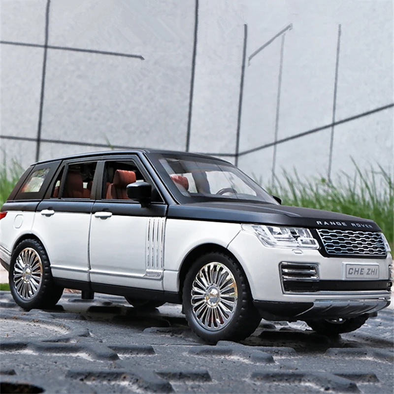 1:24 Range Rover Sports SUV Alloy Car Model Diecast & Toy Off-road Vehicles Metal Car Model Simulation Sound and Light Kids Gift