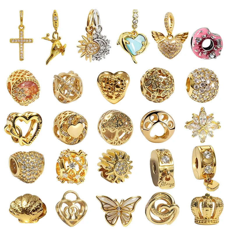 

Новые оригинальные бусины-шармы, сверкающий кулон-крест и ажурный шарм «Семейные корни», подходят для браслетов с подвесками, женские ювелирные украшения, подарок