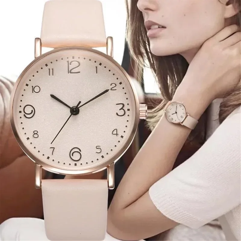 Luxus Quarz legierung Uhr für Frauen Mode Edelstahl Freizeit Student Quarzuhr einfache Vintage lässig runde Wirst watch