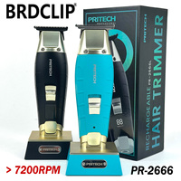 Professional New Hair Trimmer BRDCLIP PR-2666L 7200RPM LCD DISPLAY  DLC Blade Ultra-thin Cuuter Head Precision beauty tool