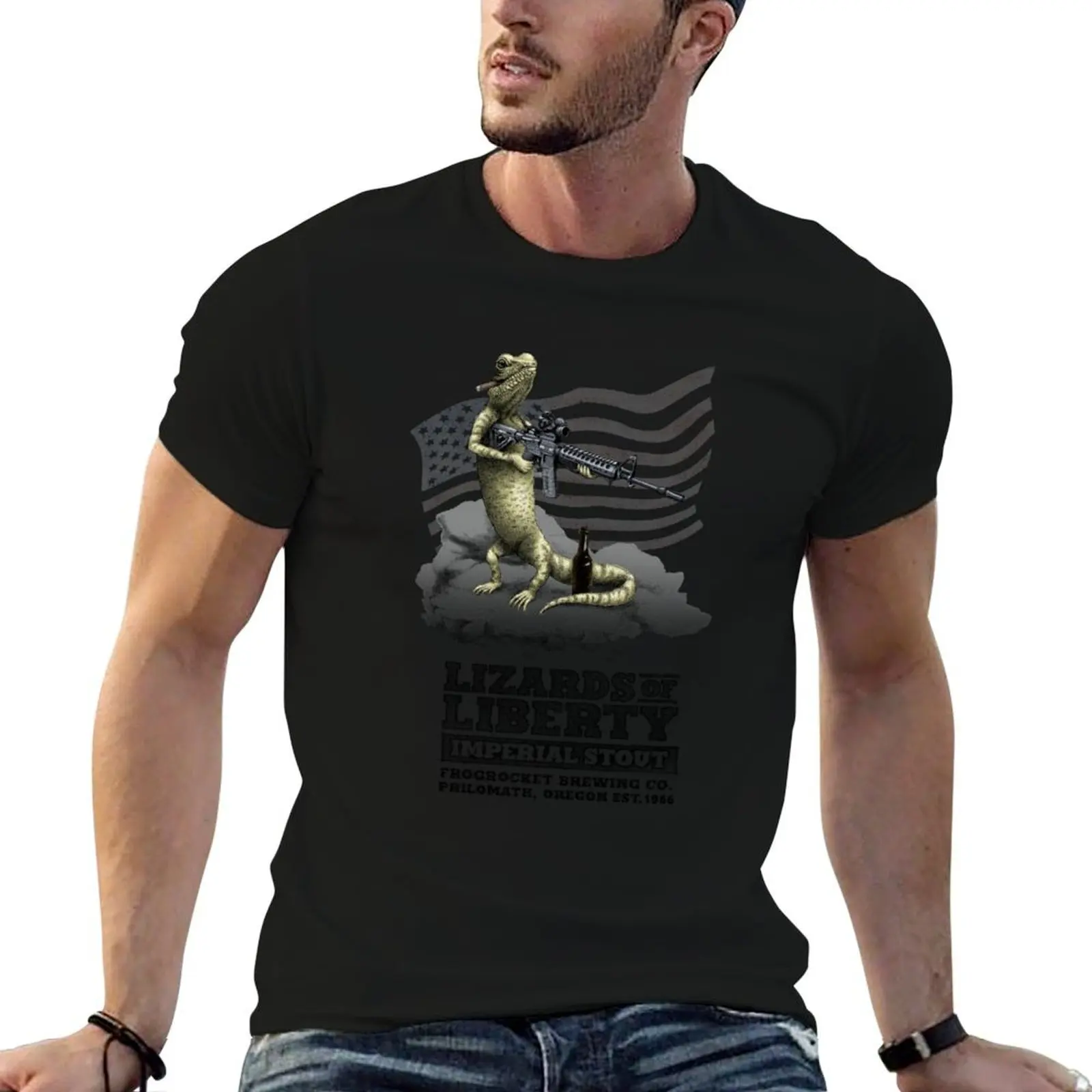 

Lizards of Liberty Imperial Stout T-Shirt t shirt man luxury men t shirt cotton 100% essential t shirt T-Shirt