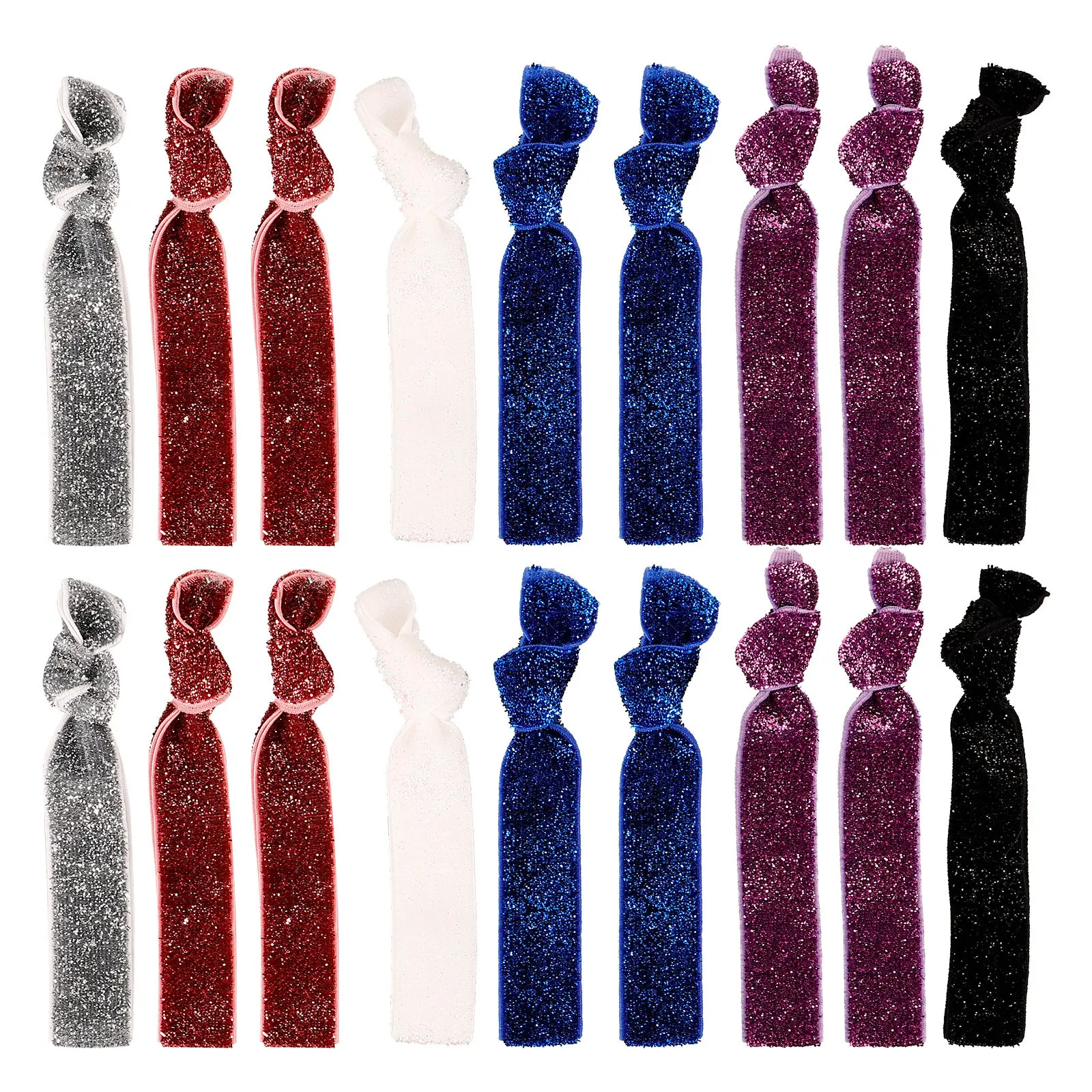 

Набор из 18 блестящих эластичных резинок для волос без заломов, ленточные резинки для женщин, для гимнастики, танцев, футбола, йоги, подарки