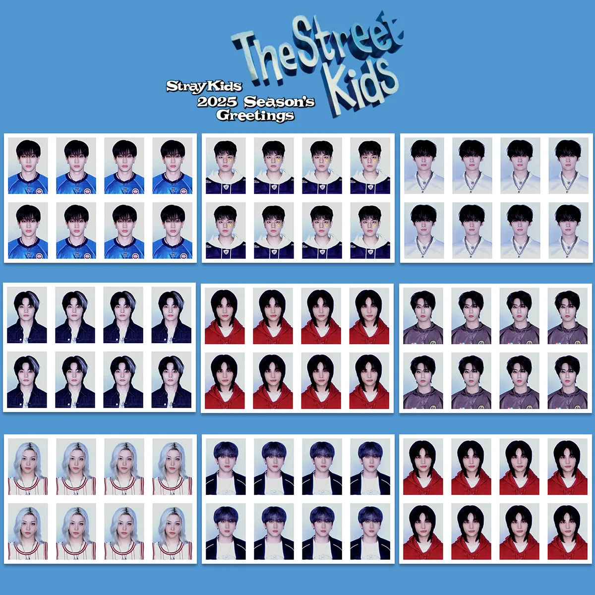 

STRAY KIDS one inch photo desk calendar ID photo THE STREET KIDS ID PHOTO SKZOO surrounding celebrity photos