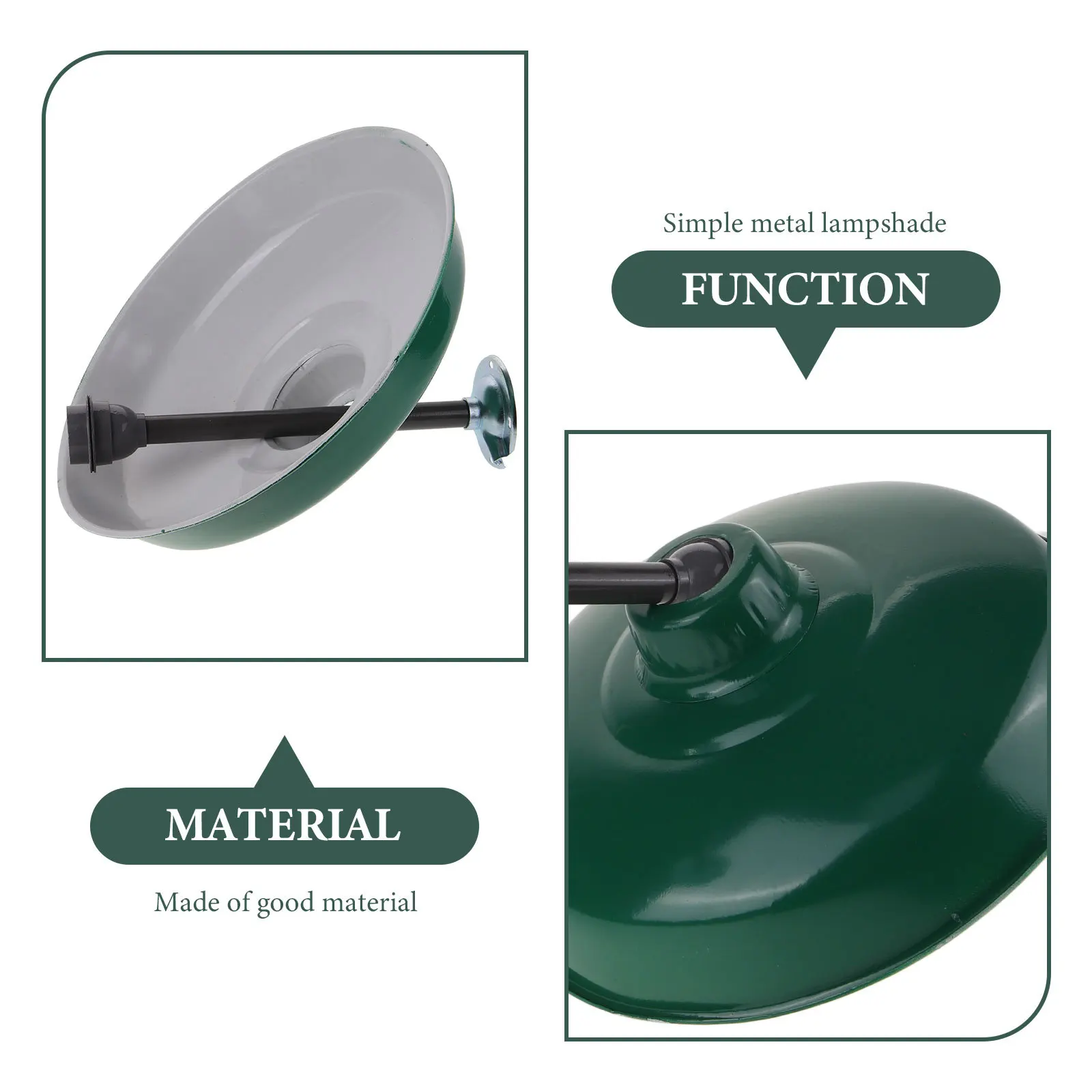 

Retro Green Enamel Lamp Shade Protective Waterproof Light Cover Industrial Lamp Shade Replacement for Workshop Factory Ceiling