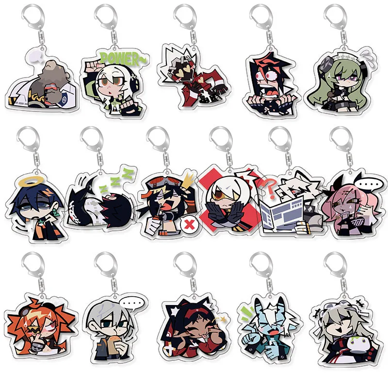 20pcs/lot Wholesale Anime Zenless Zero Keychain Cartoon Figures Arcylic Pendant Chaveio Jewelry For Women Men Gift