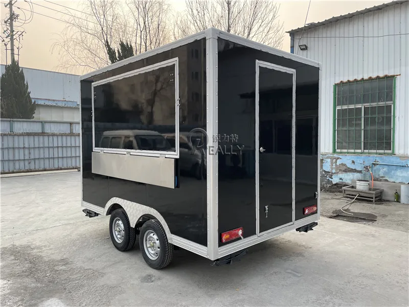 Popcorn Camping Kitchen Food Trailer Ice Cream Vending Carts with Snack Machine Mobile Popsicle Cart Solar with Freezer