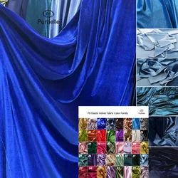 Blue Green Velvet Fabric for Formal Dress Backdrops Wedding Party Decoration Curtain Cloth Drap Handmade Dress DIY Material