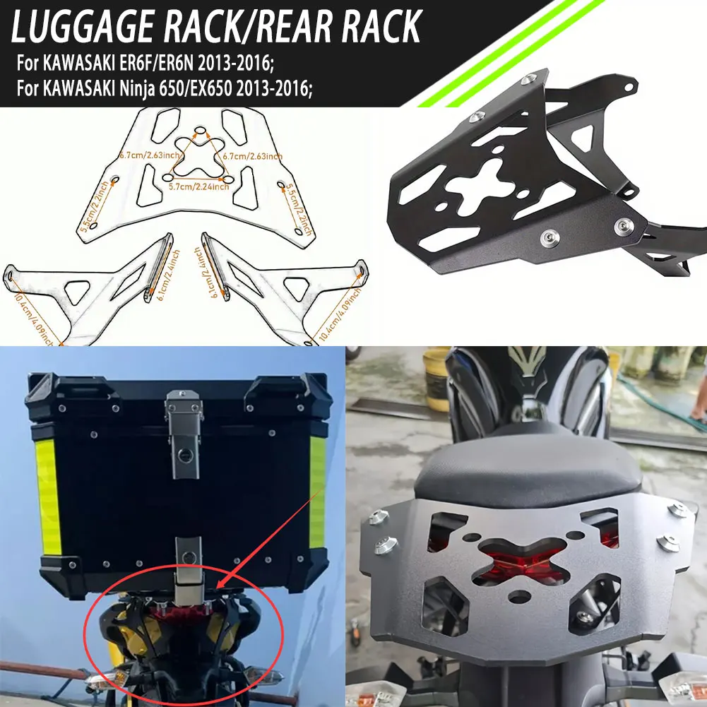 

Ninja 650 Motorcycle Rear Trunk Carrier Shelf Luggage Rack For KAWASAKI ER6F ER6N Ninja650 EX650 2013 2014 2015 2016 Motorcycle