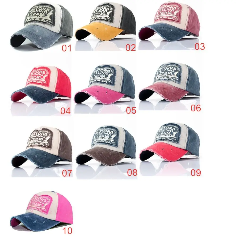 Men and Women's Cotton Baseball Caps, Snapback Hat, Hip Hop Fitted Caps, Outdoor, Autumn, Summer, Casual, Multicolor, Spring