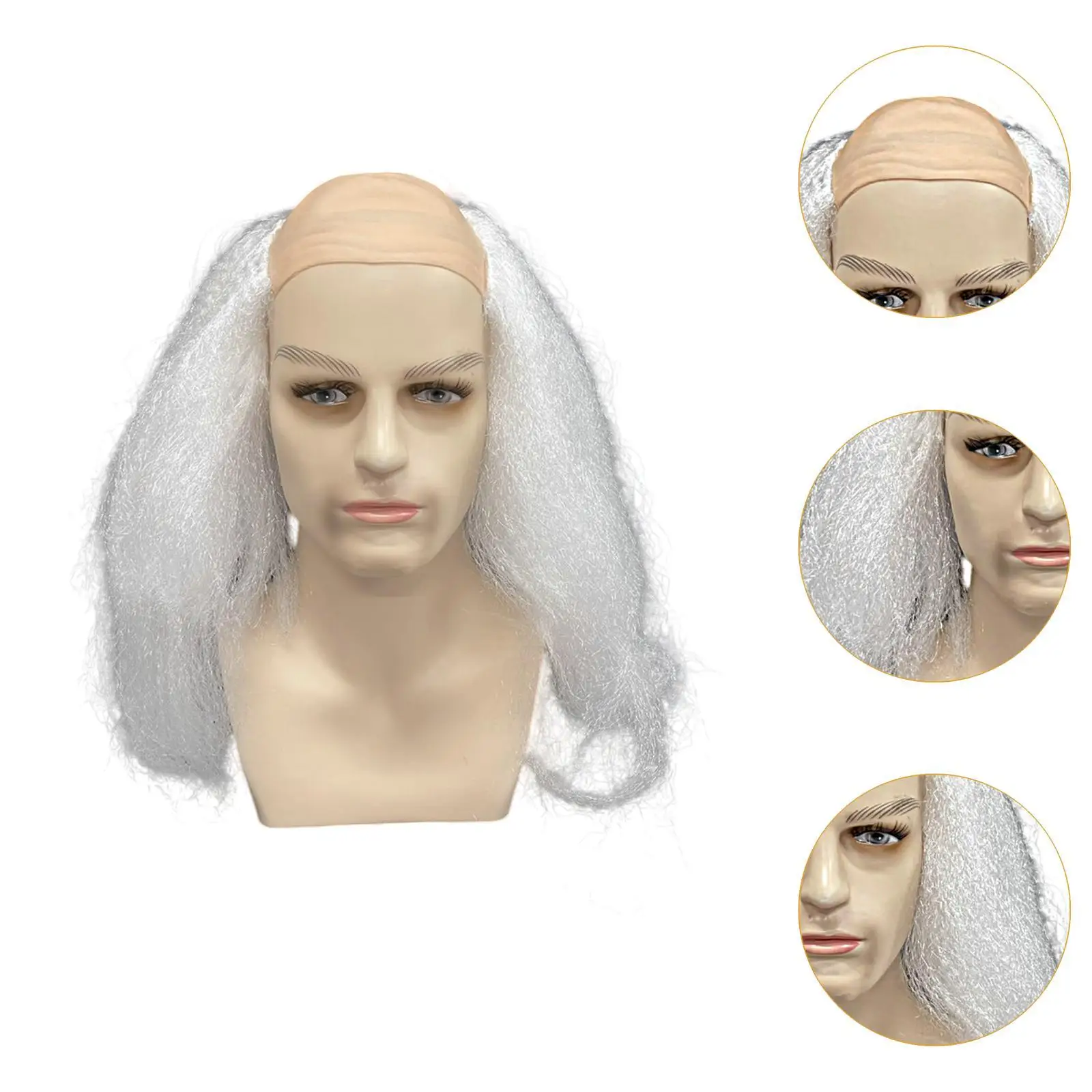 ハゲ頭ウィッグ ロング ケアが簡単 ロールプレイング コミックコン テーマパーティー