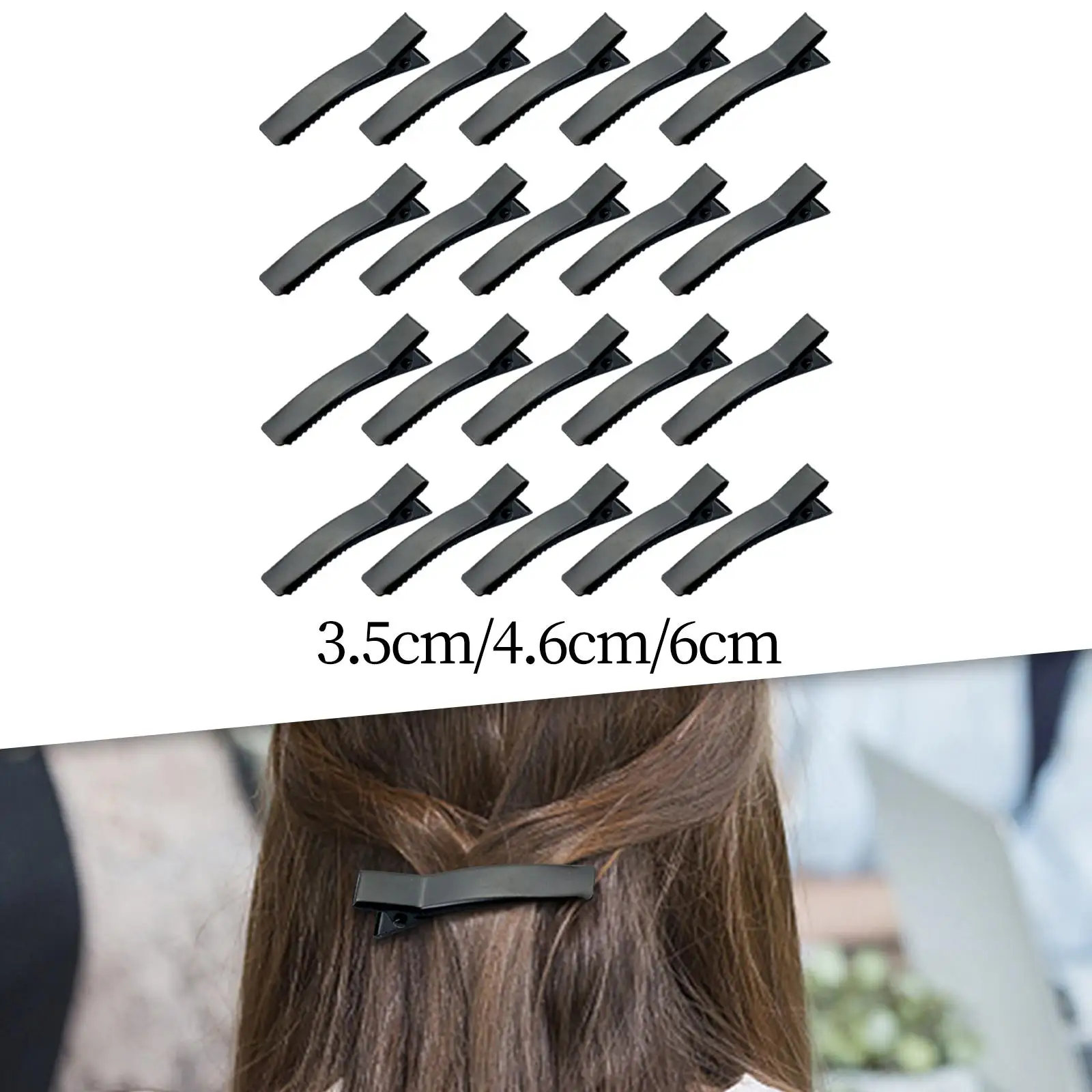 20 Pieces Alligator Hair Clips, Hair Bow Clips, Serrated Black Thickened Hairpins for Arts and Crafts Projects DIY Supplies 6