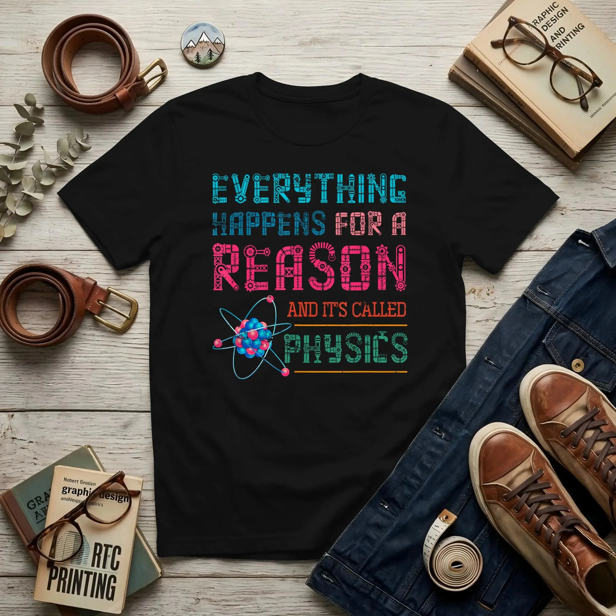 Physics Nerd Scientist Men T Shirt Science Crazy Tee Shirt Short Sleeve O Neck Cotton Gift Idea Tops T-Shirt