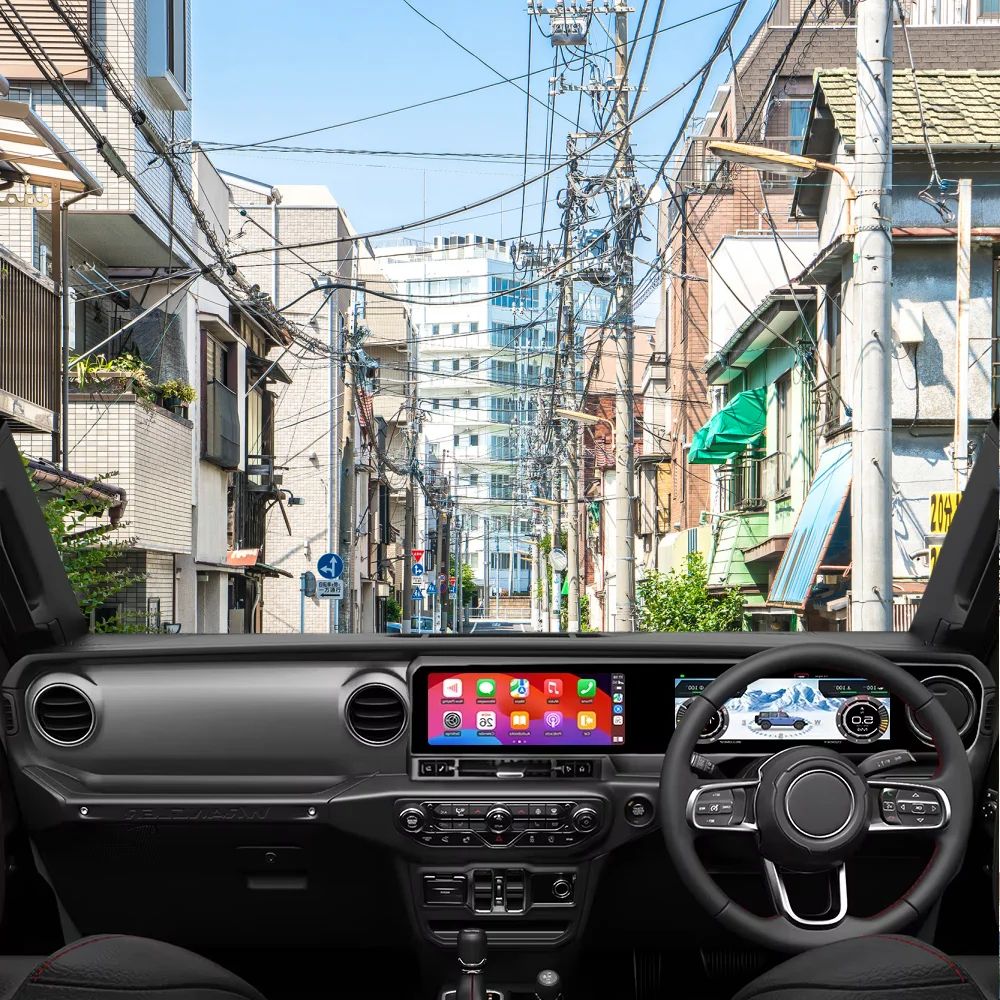 12.3 inch+12.3 inch LCD Android For JEEP WRANGLER 2018-2023 Carplay Car Radio Touch Screen Multimedia Player GPS Stereo RHD