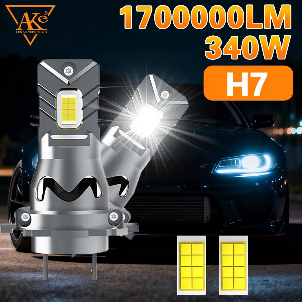 سيارة H7 LED المصابيح الأمامية 340 واط Canbus لا خطأ H7 LED مصابيح ضباب السيارات CSP رقاقة 6000 كيلو اللاسلكية 1:1 حجم LED لمبات التوصيل والتشغيل