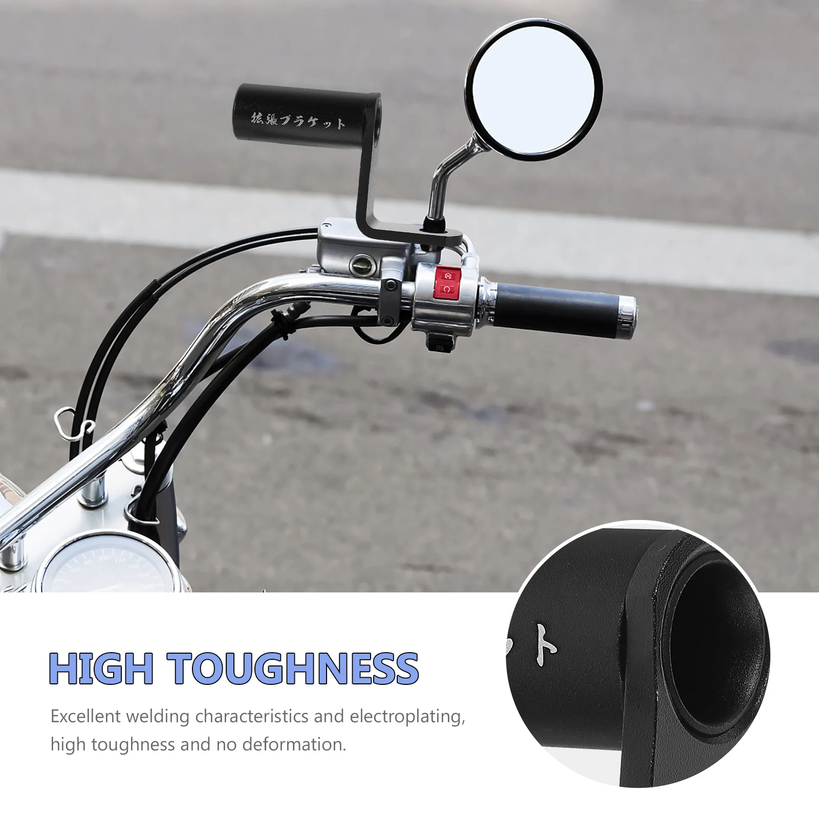 

Motorcycle Bracket Black Universal Mount For Headlight Phone Holder Voltmeter Usb Adapter Motorbike Accessories Extension